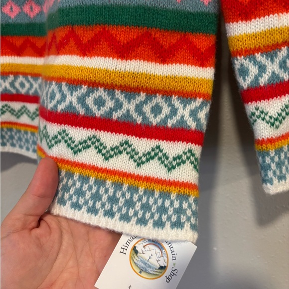 Colorful Fair Isle Nordic Sweater Cozy Winter Ski Lodge Knit Boden Style L - Picture 3 of 7